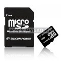 Flash карта MicroSDHC Silicon Power на 8 гигабайт (адаптер)