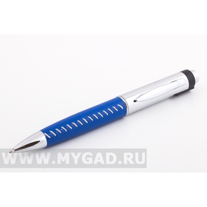 USB-девайс ручка со съемной флешкой с кожаной вставкой синего цвета 350.BL.16gb