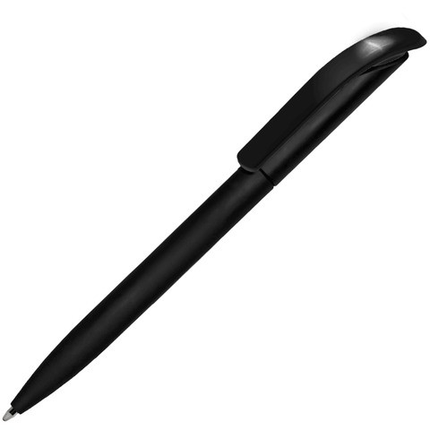 Ручка Черная полностью (глянцевый клип) черная полностью (глянцевый клип), пластик и soft-touch «ВИВАЛДИ-СОФТ»