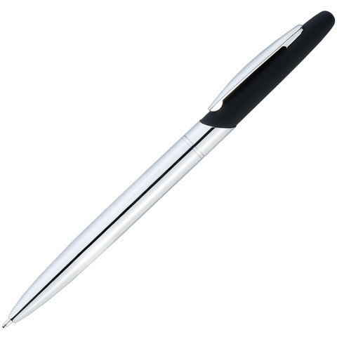 Ручка черная, металл и soft-touch «АРИС-СОФТ-МИРРОР»